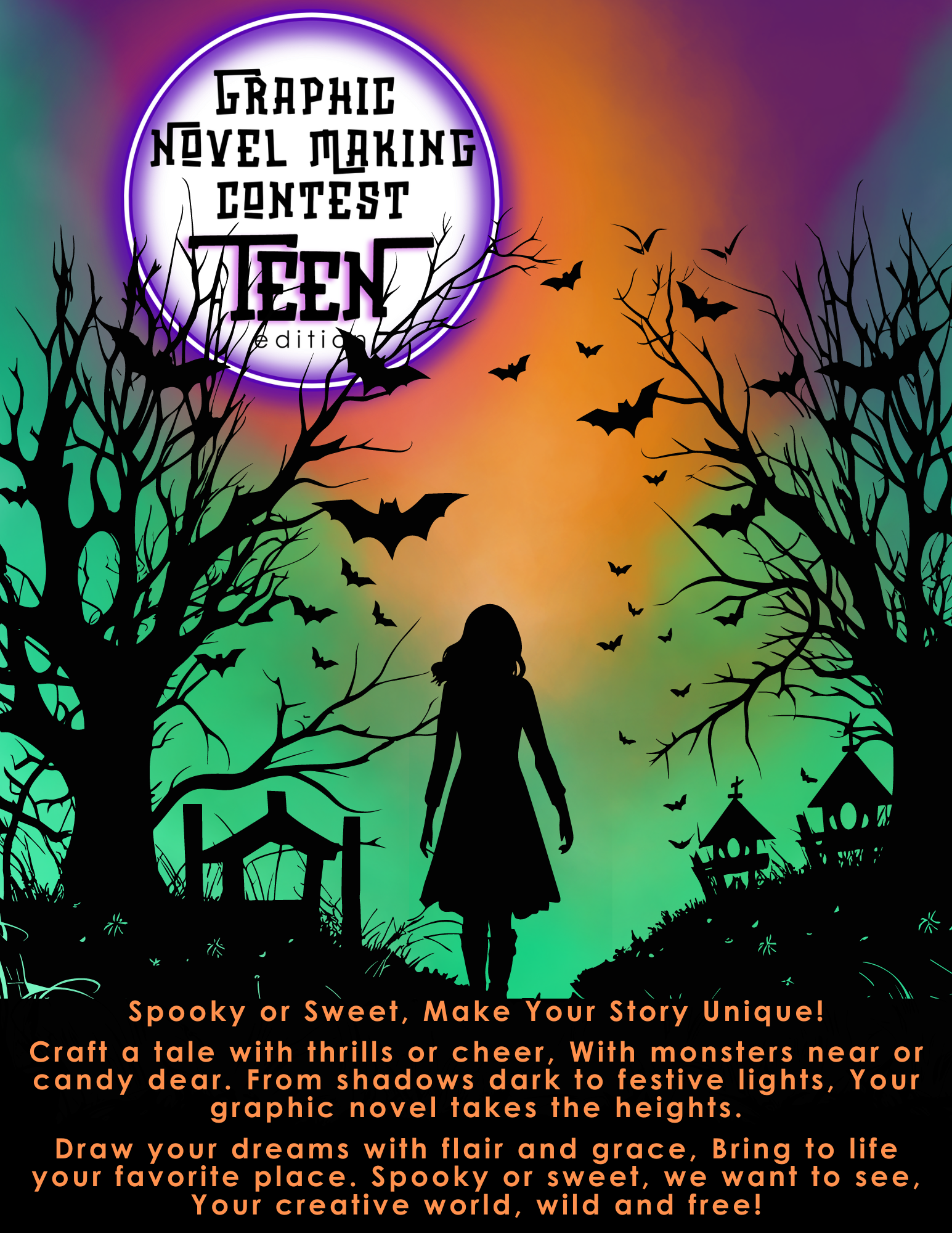 2024 Graphic Novel Contest flyer for website landing page