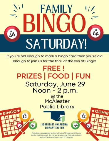 Family Bingo Saturday!