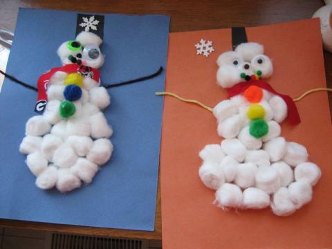 Snowman Sensory Painting 